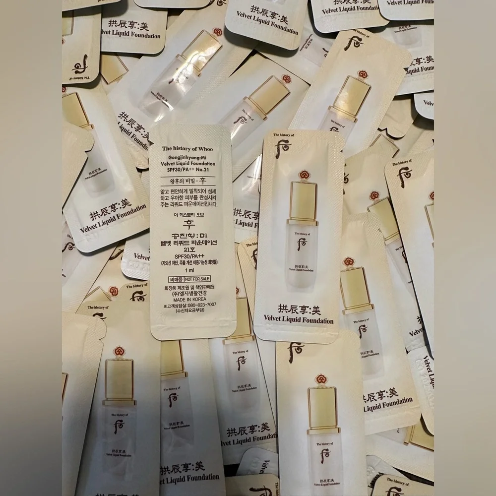 The History of Whoo Velvet Liquid Foundation No.21 SPF30/PA++ 1ml x 40pcs